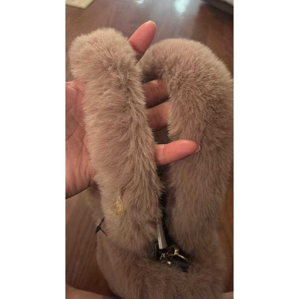 Expressions NYC Mauve Pink Faux Fur Top Handle Mini Bag NWT - Picture 4 of 5